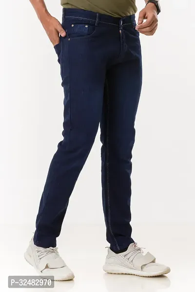 Elegant Denim Solid Jeans For Men And Boys-thumb2