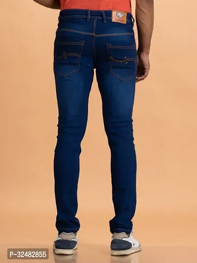 Elegant Denim Solid Jeans For Men And Boys-thumb2