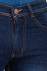 Comfortable Blue Denim Mid-Rise Jeans For Men-thumb3