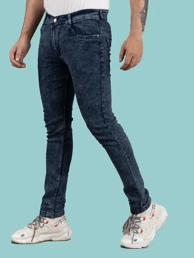 Stylish Solid Mid-Rise Jeans For Men