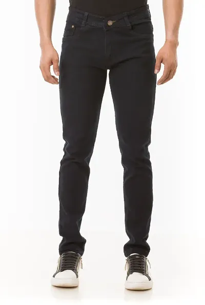 Stylish Lzard Slim Fit Black Denim Jeans for Men