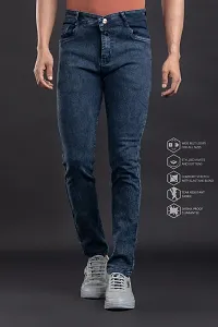 Comfortable Grey Denim Mid-Rise Jeans For Men-thumb1