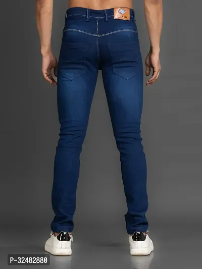 Elegant Denim Solid Jeans For Men And Boys-thumb2