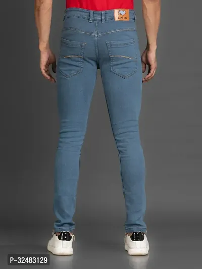 Elegant Denim Solid Jeans For Men And Boys-thumb2