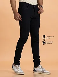 Elegant Denim Solid Jeans For Men And Boys-thumb2