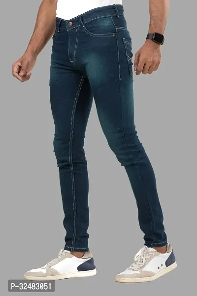 Elegant Denim Solid Jeans For Men And Boys-thumb4