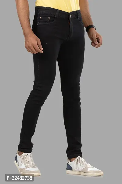 Elegant Denim Solid Jeans For Men And Boys-thumb3