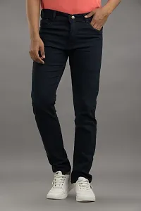 Comfortable Black Denim Mid-Rise Jeans For Men-thumb1