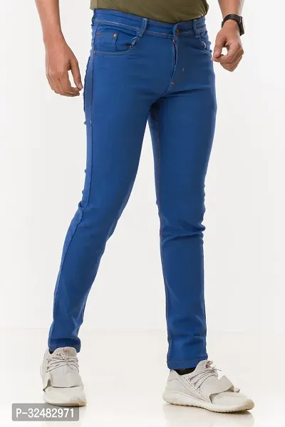 Elegant Denim Solid Jeans For Men And Boys-thumb2