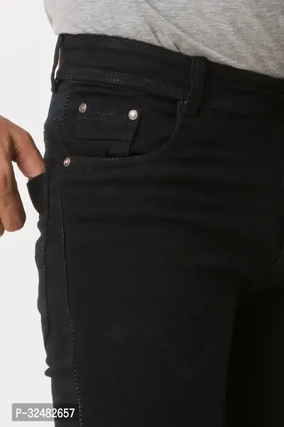 Elegant Denim Solid Jeans For Men And Boys-thumb4