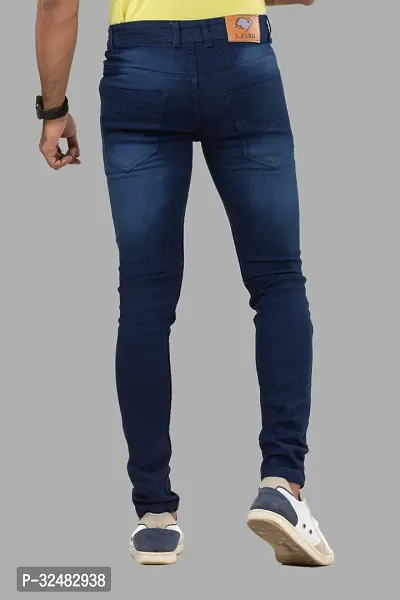 Elegant Denim Solid Jeans For Men And Boys-thumb2