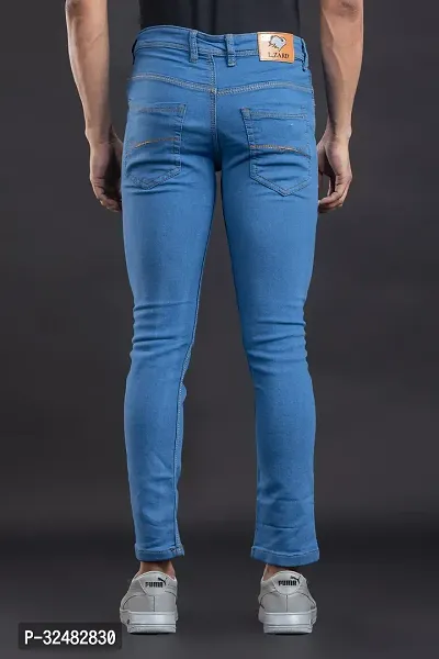 Elegant Denim Solid Jeans For Men And Boys-thumb2