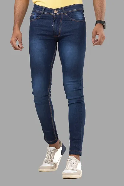 Lzard Slim Fit Blue Denim Jeans for Men