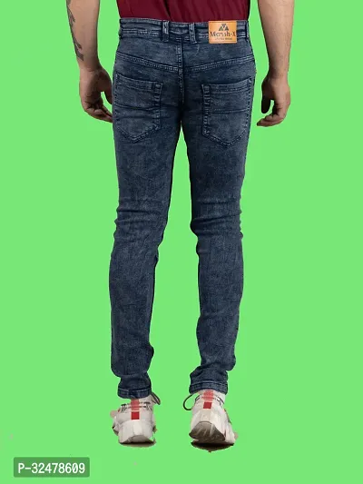 Comfortable Grey Denim Mid-Rise Jeans For Men-thumb2