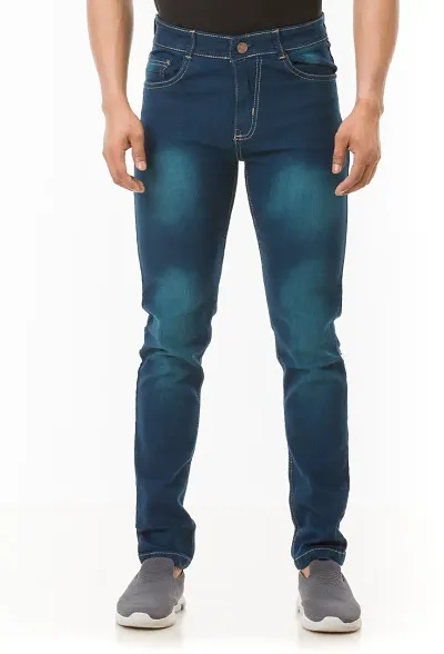 Stylish Lzard Slim Fit Blue Denim Jeans for Men