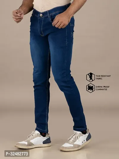 Elegant Denim Solid Jeans For Men And Boys-thumb3