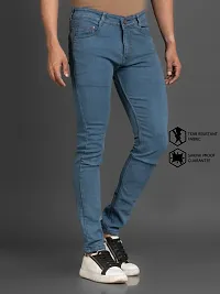 Comfortable Grey Denim Mid-Rise Jeans For Men-thumb2