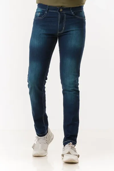 Stylish Lzard Slim Fit Blue Denim Jeans for Men