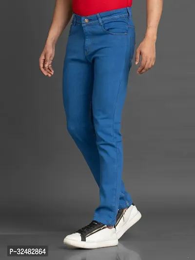 Elegant Denim Solid Jeans For Men And Boys-thumb4