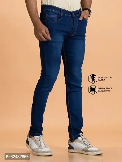 Elegant Denim Solid Jeans For Men And Boys-thumb3