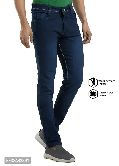 Elegant Denim Solid Jeans For Men And Boys-thumb3