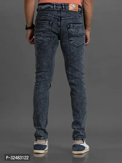 Elegant Denim Solid Jeans For Men And Boys-thumb2