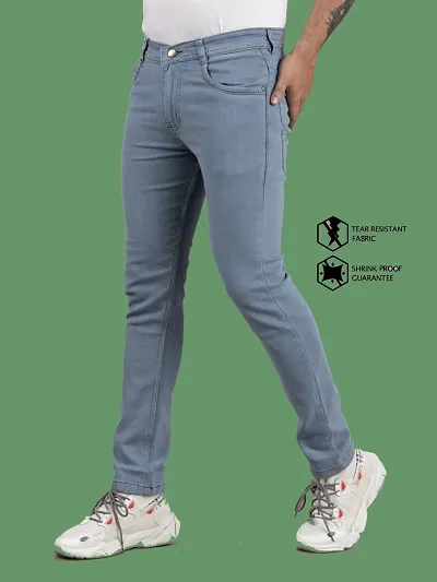 Classic Cotton Blend Solid Jean for Men