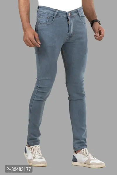 Elegant Denim Solid Jeans For Men And Boys-thumb3