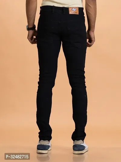 Elegant Denim Solid Jeans For Men And Boys-thumb2