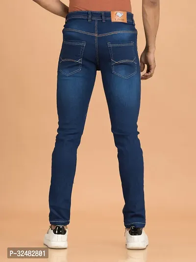 Elegant Denim Solid Jeans For Men And Boys-thumb2