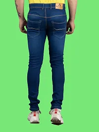 Comfortable Blue Denim Mid-Rise Jeans For Men-thumb1