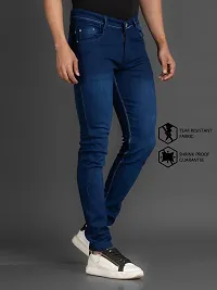 Elegant Denim Solid Jeans For Men And Boys-thumb2