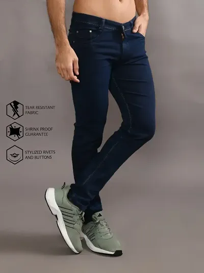 Classic Solid Jeans For Men