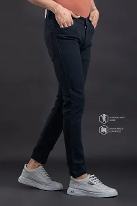 Elegant Denim Solid Jeans For Men And Boys-thumb2