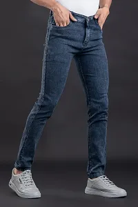 Elegant Denim Solid Jeans For Men And Boys-thumb2