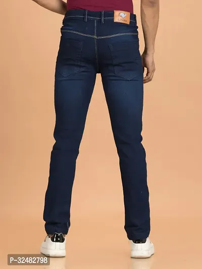 Elegant Denim Solid Jeans For Men And Boys-thumb2