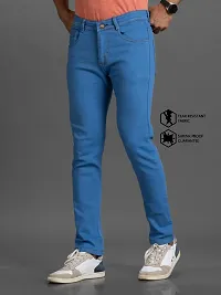 Elegant Denim Solid Jeans For Men And Boys-thumb3