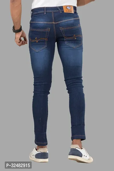 Elegant Denim Solid Jeans For Men And Boys-thumb2