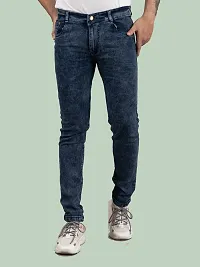 Comfortable Grey Denim Mid-Rise Jeans For Men-thumb1