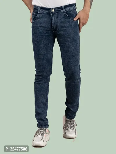 Comfortable Grey Denim Mid-Rise Jeans For Men-thumb2