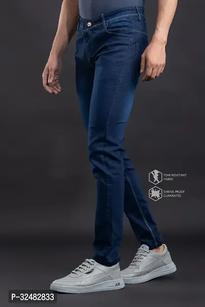 Elegant Denim Solid Jeans For Men And Boys-thumb4