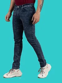 Comfortable Grey Denim Mid-Rise Jeans For Men-thumb3