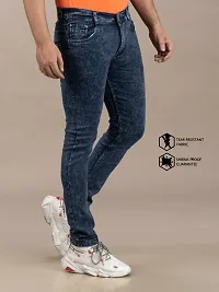 Comfortable Grey Denim Mid-Rise Jeans For Men-thumb2