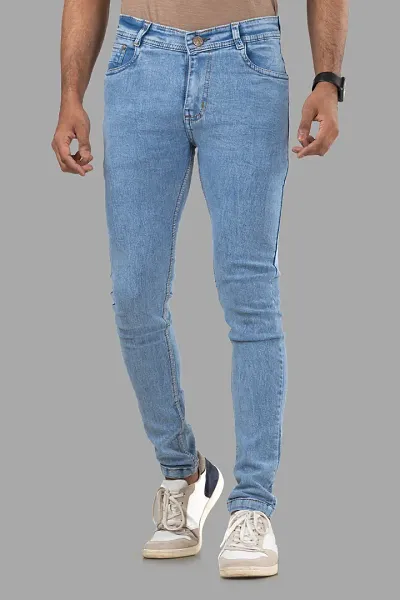 Stylish Denim Solid Jeans for Men