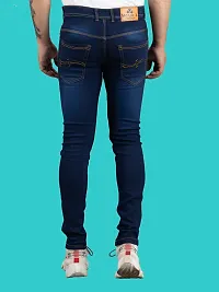 Comfortable Blue Denim Mid-Rise Jeans For Men-thumb1