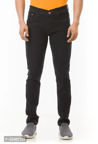 Elegant Denim Solid Jeans For Men And Boys