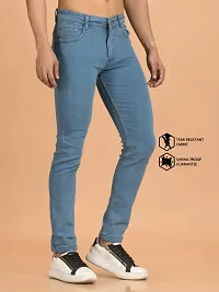 Elegant Denim Solid Jeans For Men And Boys-thumb2