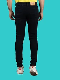 Comfortable Black Denim Mid-Rise Jeans For Men-thumb1