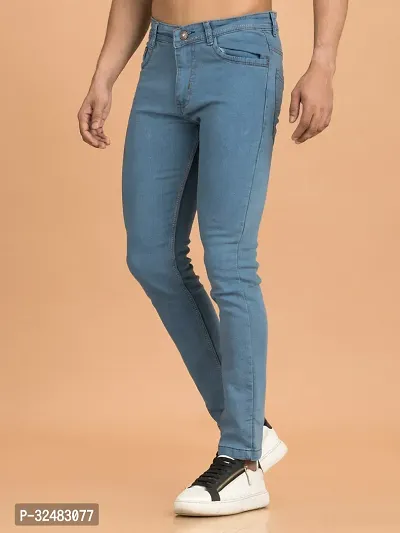 Elegant Denim Solid Jeans For Men And Boys-thumb4