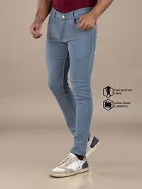 Elegant Denim Solid Jeans For Men And Boys-thumb3